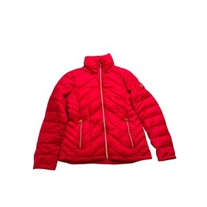 Michael Kors Red Packable Down Fill Quilted Puffer Jacket womens Size M